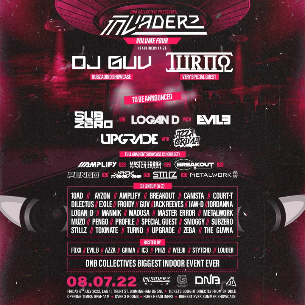 Invaderz & DNB Collective à Birmingham