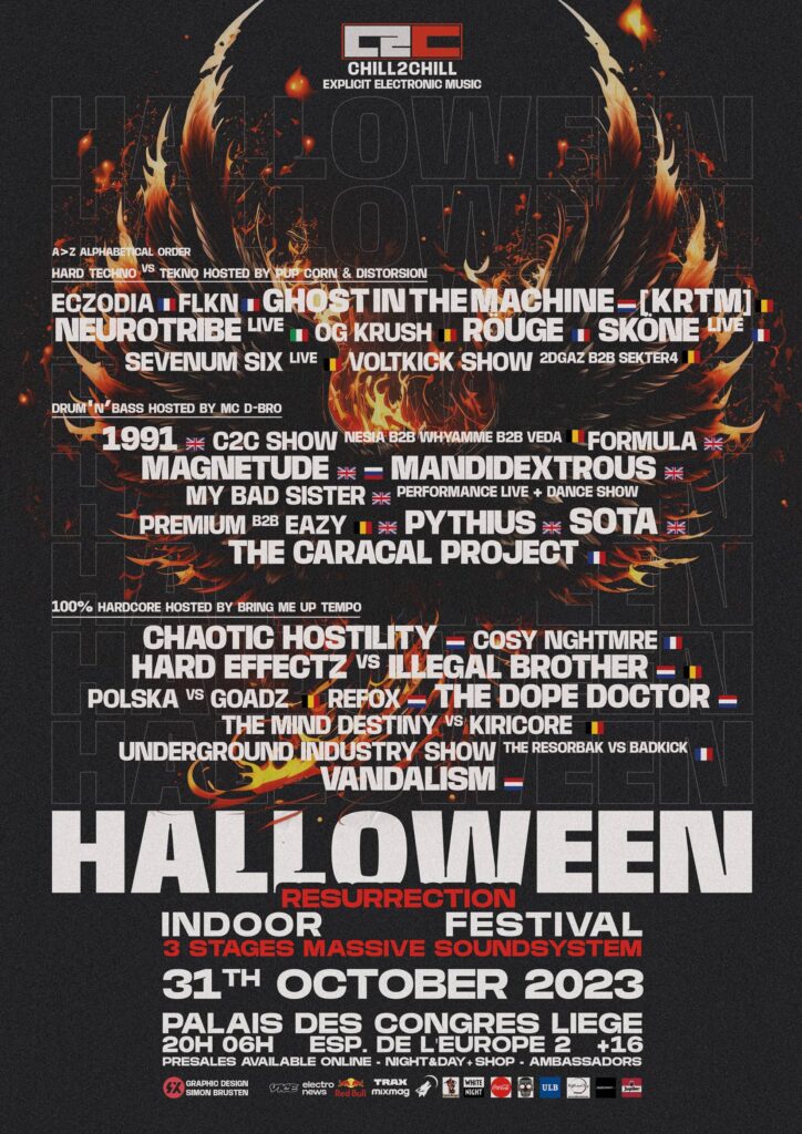 Affiche complète de la Chill2Chill Halloween Resurrection