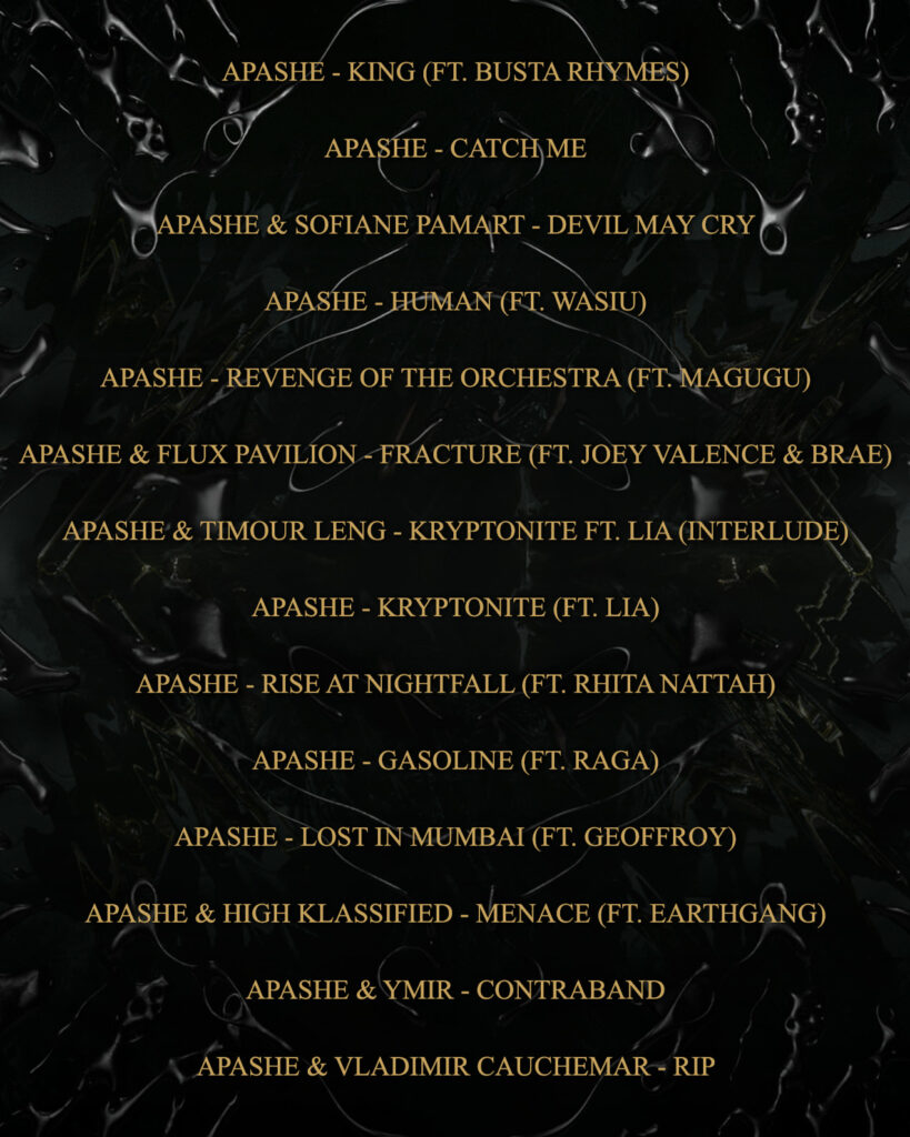 Apashe - Antagonist tracklist