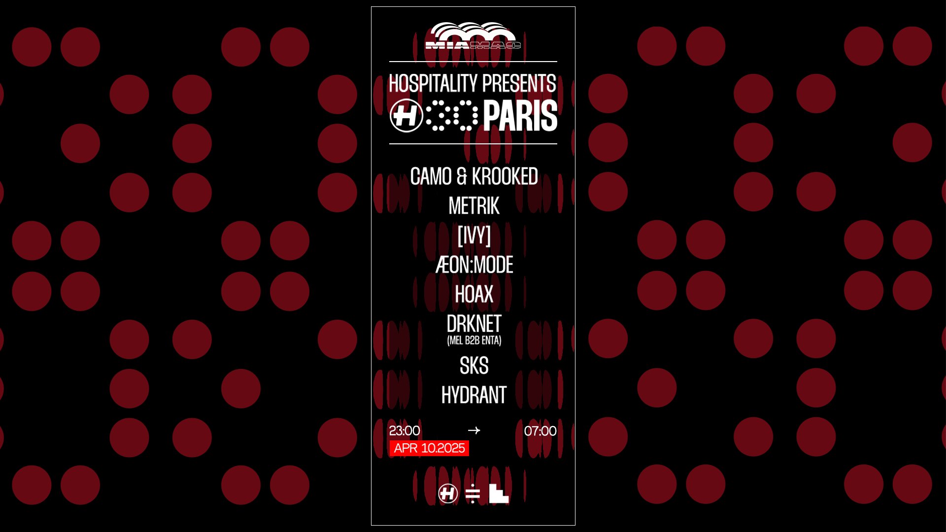Get In Step presents Hospitality Paris